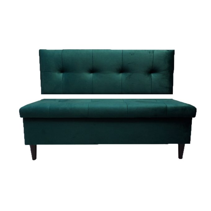 Pufa 100cm z panelem i schowkiem przeszycia