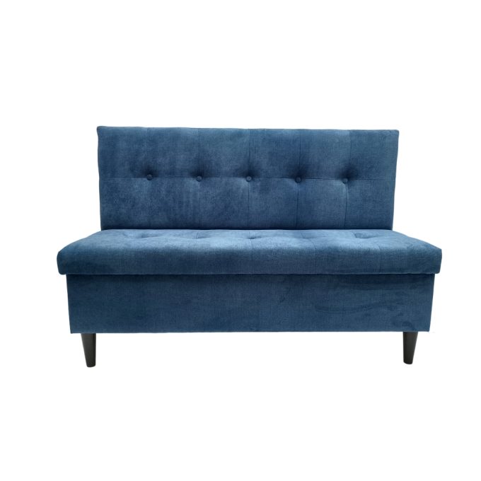 Pufa 120cm z oparciem i schowkiem przeszycia