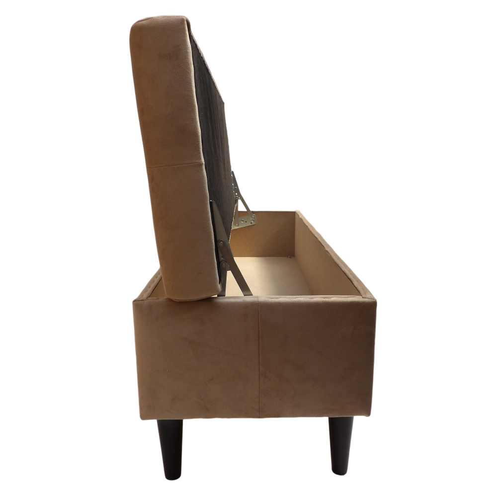 Cappuccino pufa 120cm z schowkiem i przeszyciami - obrazek 4