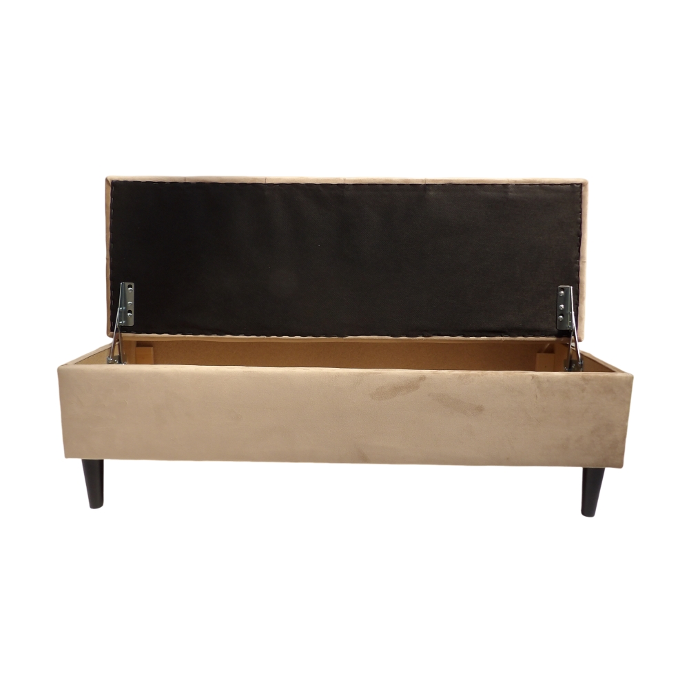 Cappuccino pufa 120cm z schowkiem i przeszyciami - obrazek 5
